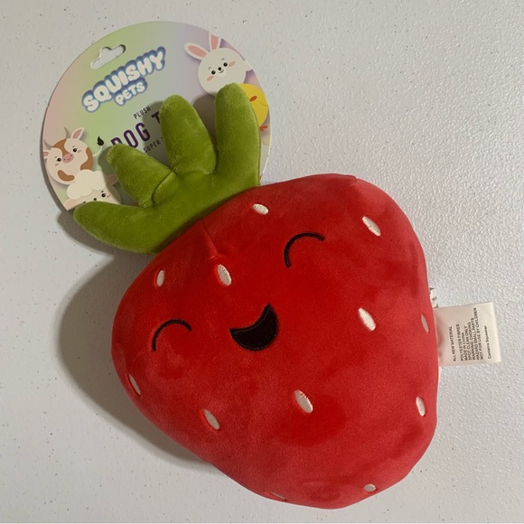 Squishy Pets Plush Strawberry Dog Toy-NWT - Picture 3 of 5